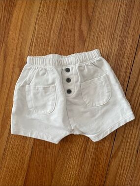 Mayoral White Pocket Shorts with Button Front